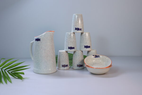 Rustic Stoneware Jug & Tumbler Set - Image 2