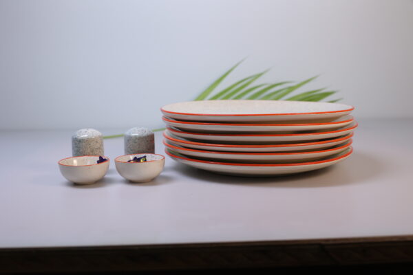 Rustic Stoneware Dining Set - Image 3