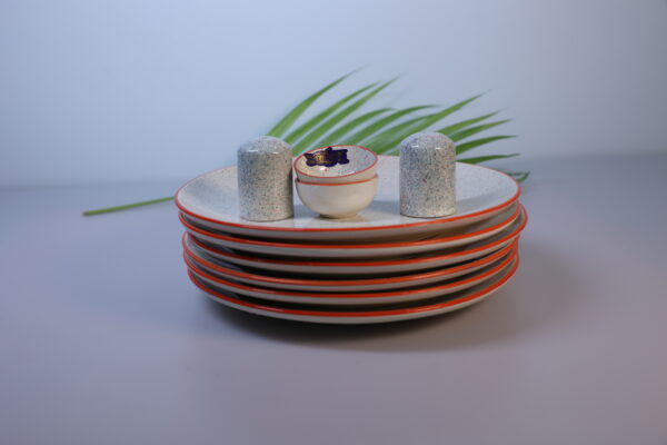 Rustic Stoneware Dining Set - Image 5