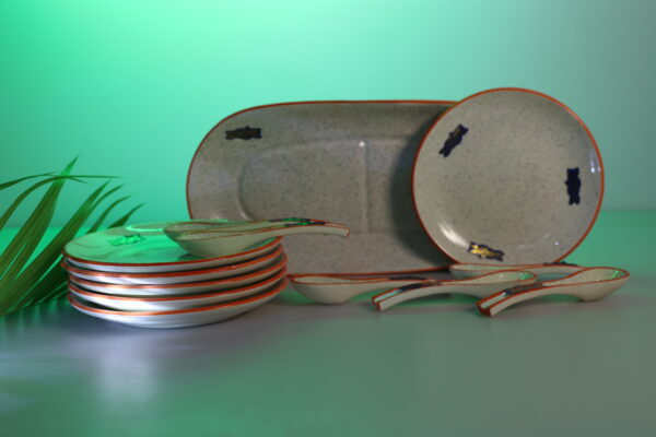 Elegant Speckled Dining Set - Image 5