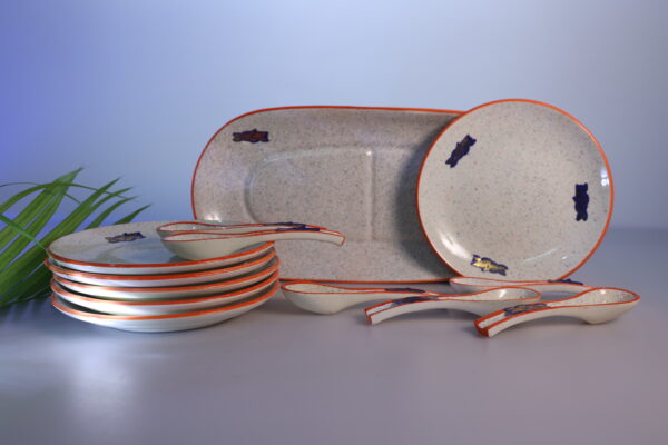 Elegant Speckled Dining Set - Image 3