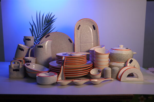 Royal Speckled 51-Piece Complete Dinnerware Set - Image 6