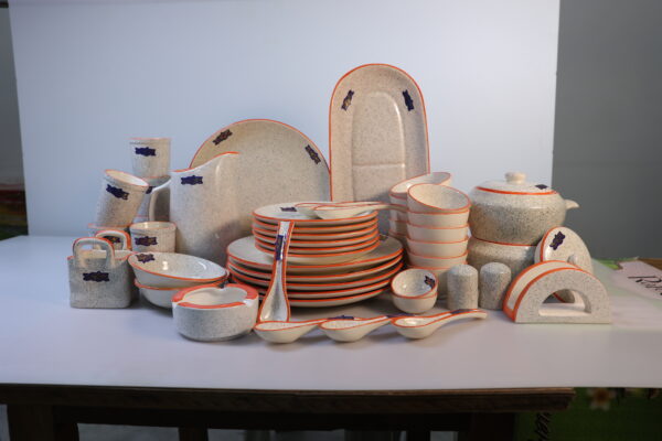 Royal Speckled 51-Piece Complete Dinnerware Set - Image 3