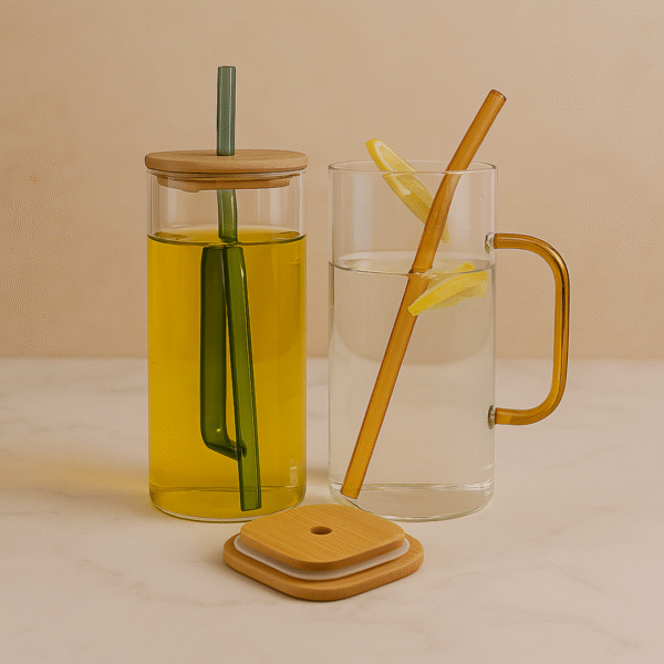 Transparent Gradient Glass Juice Mugs – Set of 2 - Image 2