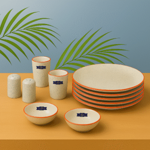 Rustic Stoneware Dining Set