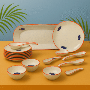 Elegant Speckled Dining Set
