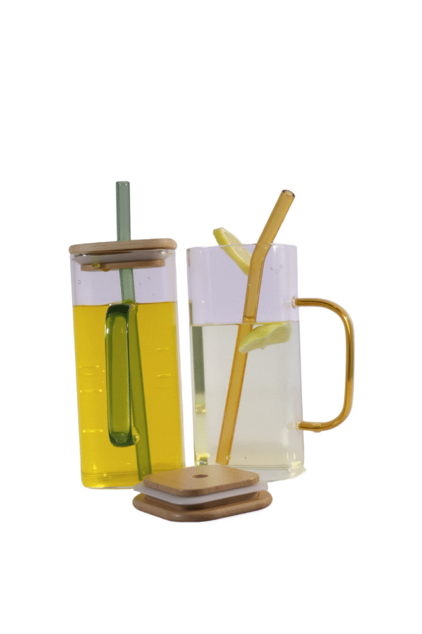 Transparent Gradient Glass Juice Mugs – Set of 2 - Image 3