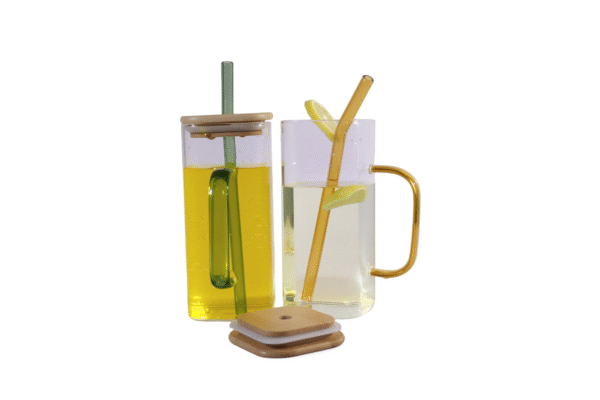 Transparent Gradient Glass Juice Mugs – Set of 2 - Image 4