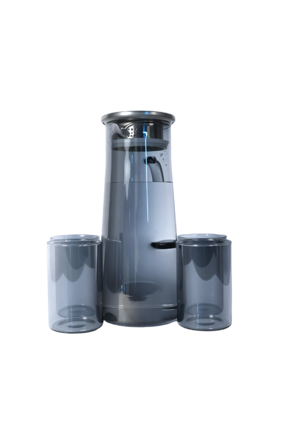 Smokey Black Premium Glass Jug Set with 6 Tumble - Image 7