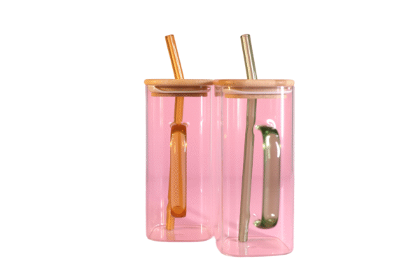 Transparent Gradient Glass Juice Mugs – Set of 2 - Image 7