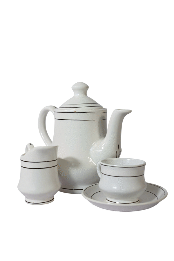Ivory Classic Line Ceramic Tea Set (5-Piece) - Image 3