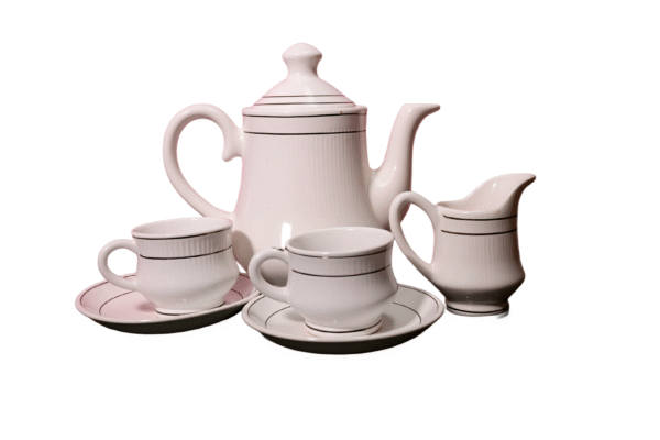 Ivory Classic Line Ceramic Tea Set (5-Piece) - Image 4