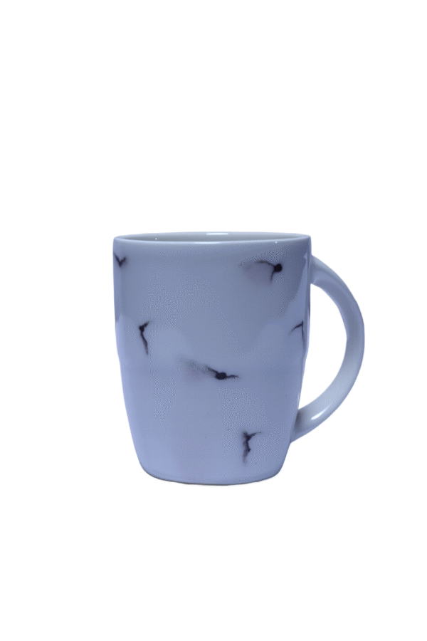 White Ceramic Marble-Effect Mugs (Set of 2 – Sleek & Classic) - Image 3