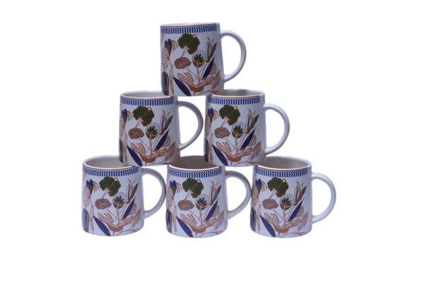 Floral Botanical Ceramic Mug Set - Image 2