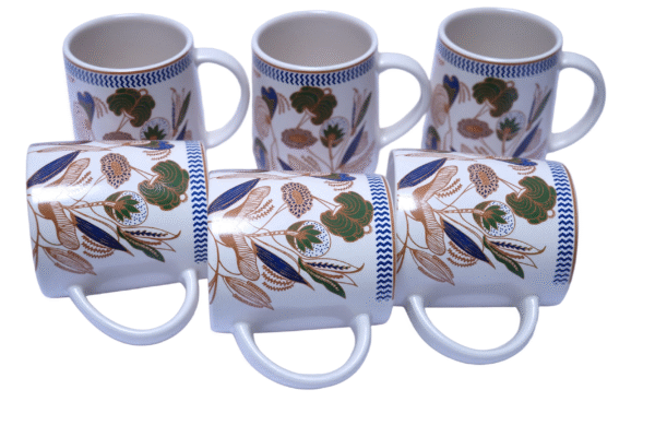 Floral Botanical Ceramic Mug Set - Image 3