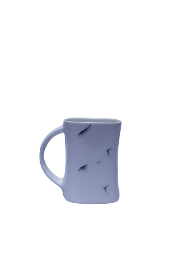 Crackle Glaze White Ceramic Mug Set (Set of 2) - Image 4