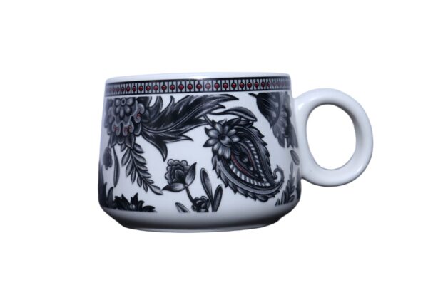 Black & Ivory Vintage Botanical Mug Set (Set of 6) - Image 6